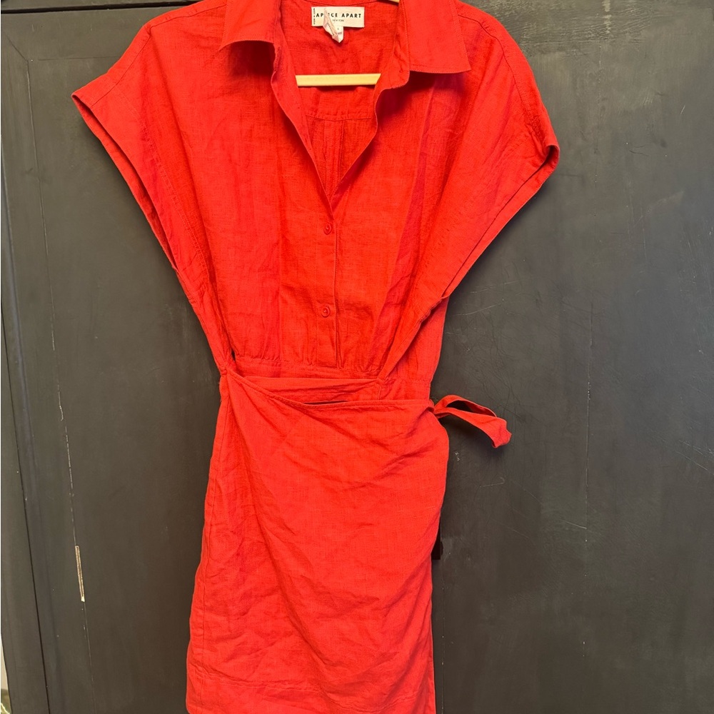 Apiece Apart Vibrant Red Midi Dress